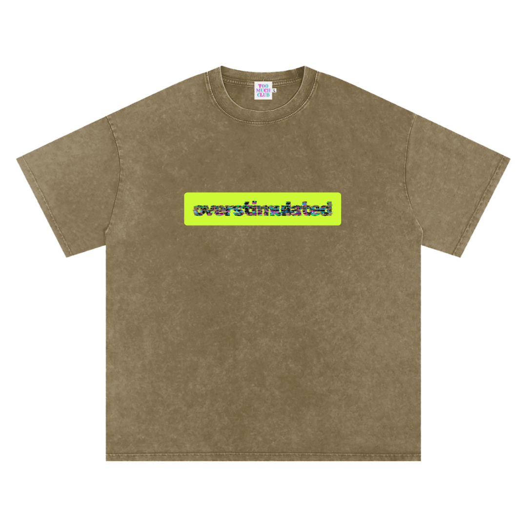 Overstimulated | Oversized Washed Tee | Army