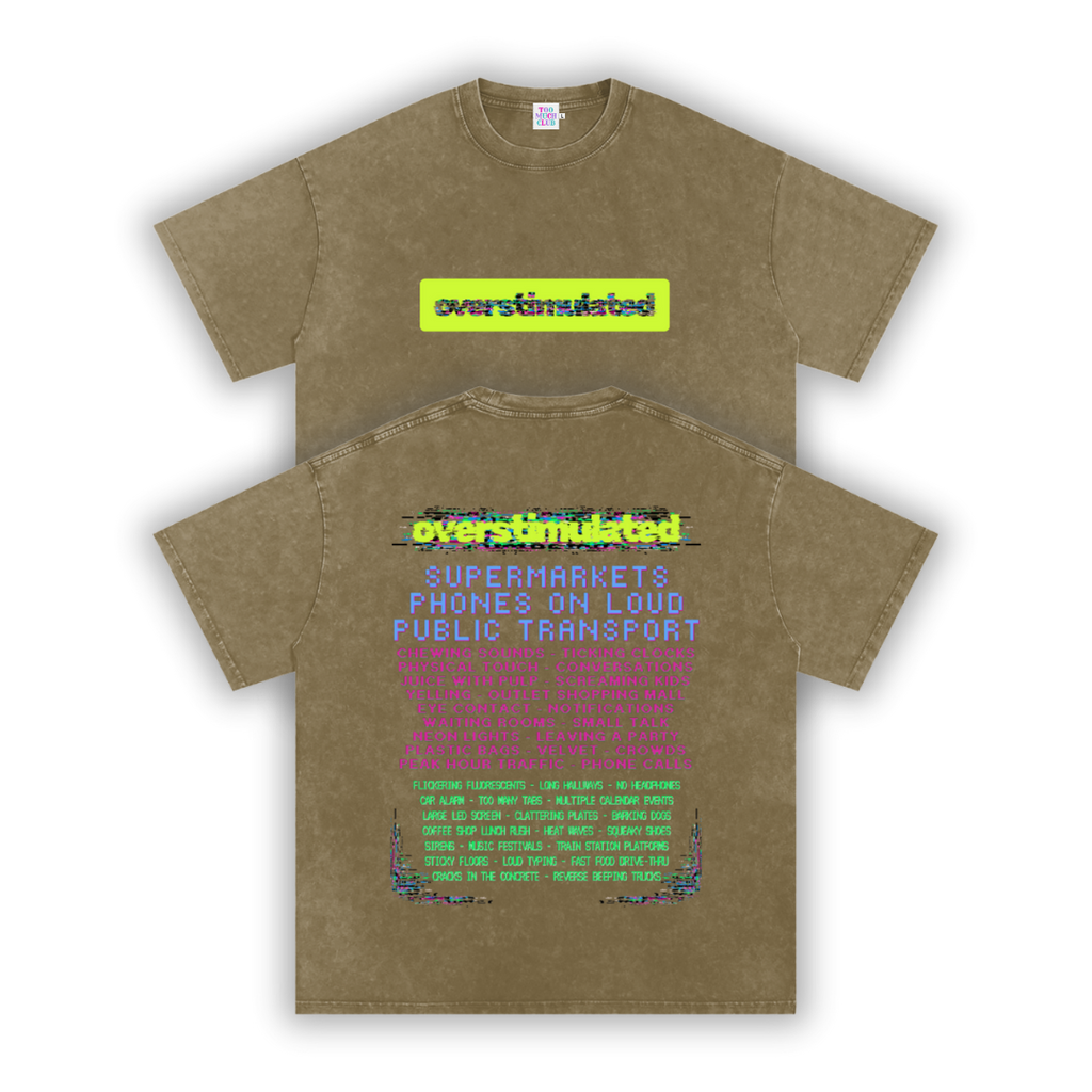 Overstimulated | Oversized Washed Tee | Army