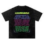 Overstimulated | Oversized Washed Tee | Black