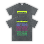 Overstimulated | Oversized Washed Tee | Charcoal