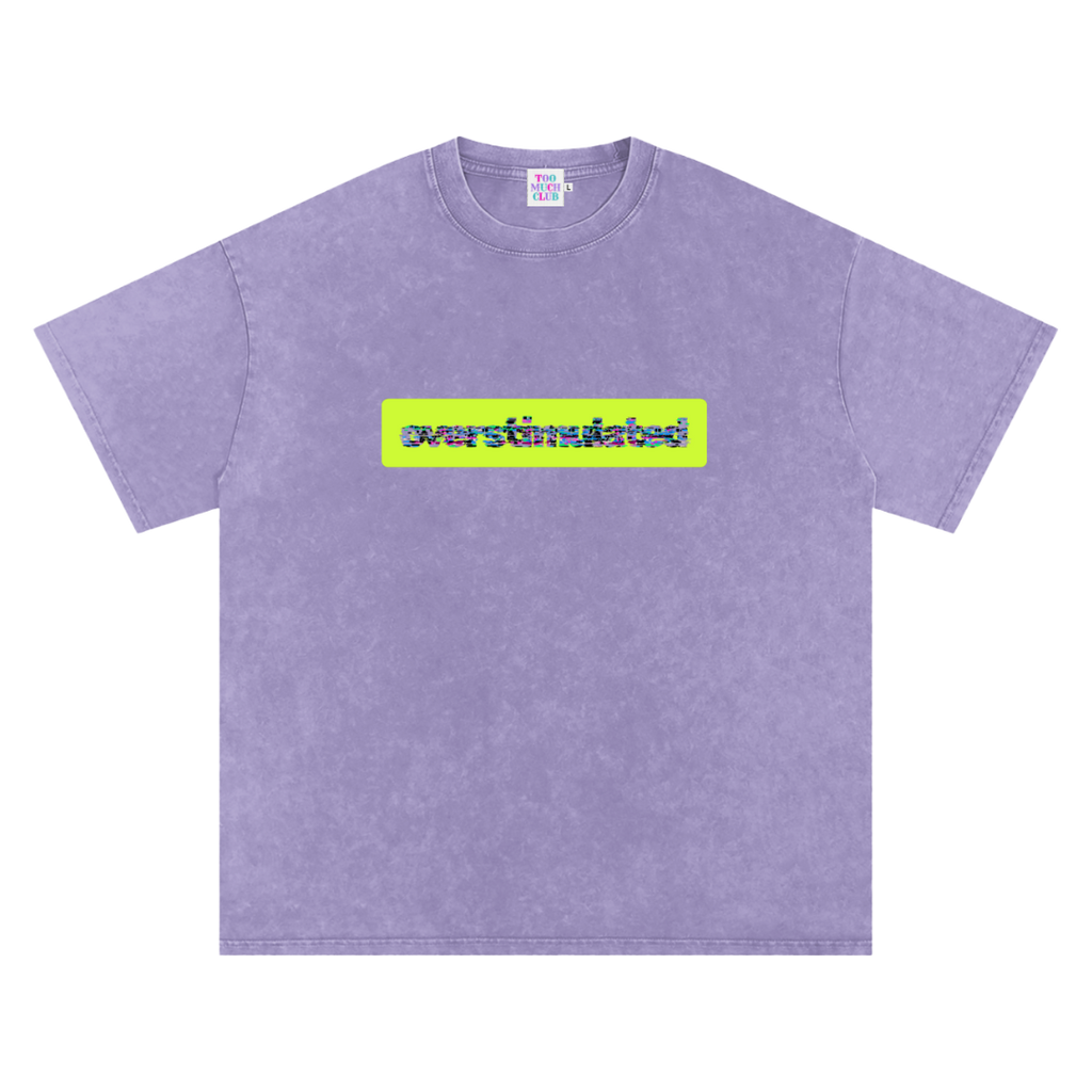 Overstimulated | Oversized Washed Tee | Lilac