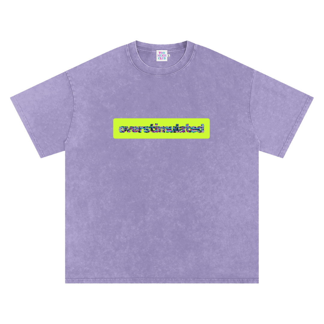 Overstimulated | Oversized Washed Tee | Lilac