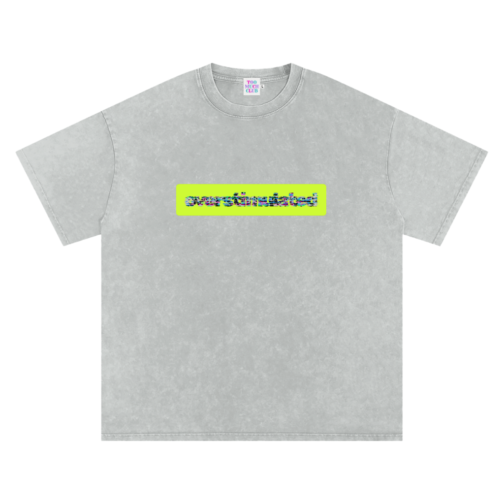 Overstimulated | Oversized Washed Tee | Platinum