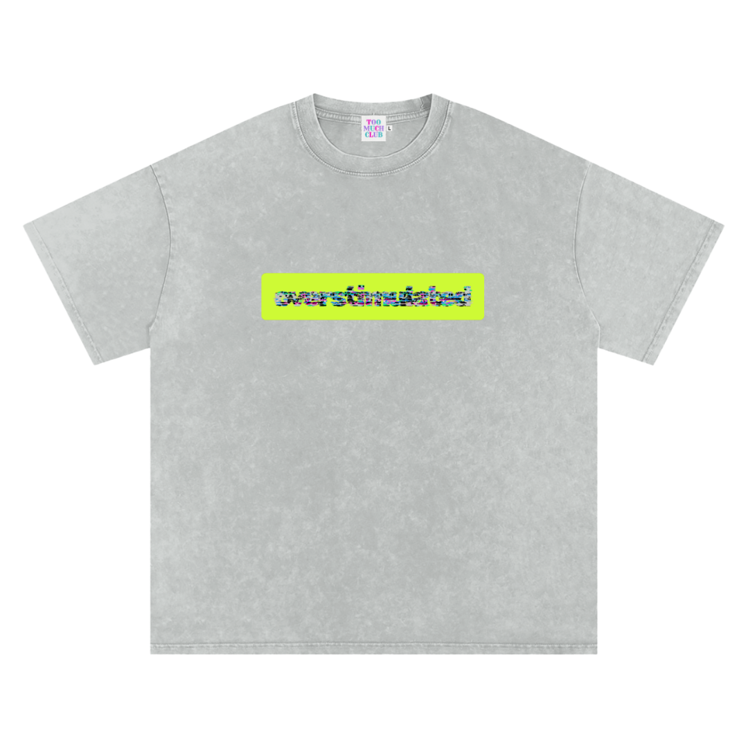 Overstimulated | Oversized Washed Tee | Platinum