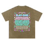 SLAY-DHD | Oversized Washed Tee | Army