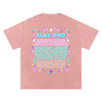 SLAY-DHD | Oversized Washed Tee | Blush