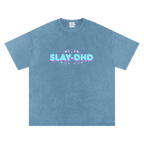 SLAY-DHD | Oversized Washed Tee | Denim