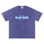 SLAY-DHD | Oversized Washed Tee | Indigo