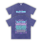 SLAY-DHD | Oversized Washed Tee | Indigo
