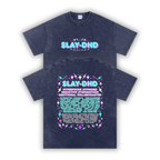 SLAY-DHD | Oversized Washed Tee | Navy