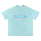 SLAY-DHD | Oversized Washed Tee | Ocean