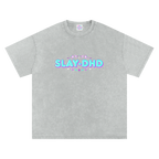 SLAY-DHD | Oversized Washed Tee | Platinum