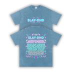 SLAY-DHD | Oversized Washed Tee | Denim